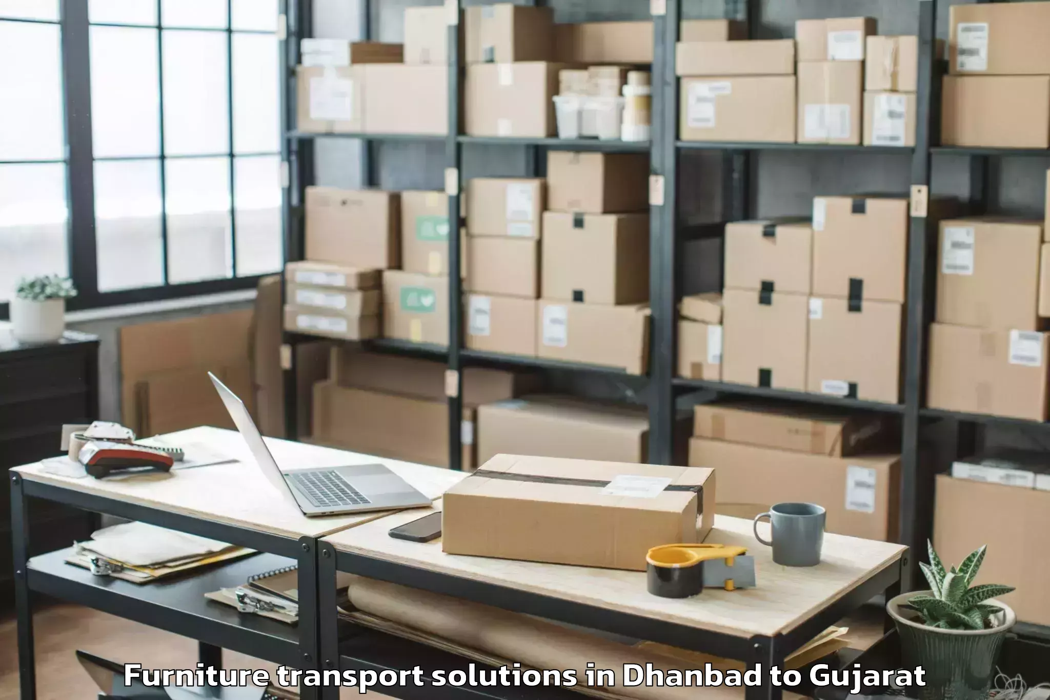 Dhanbad to Gondal Furniture Transport Solutions Booking